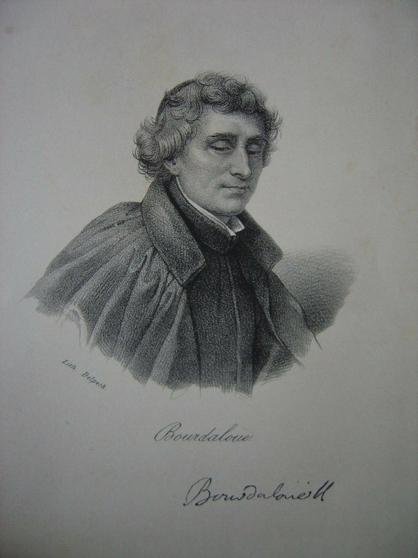 Lithographie Litho Portrait De Louis Bourdaloue