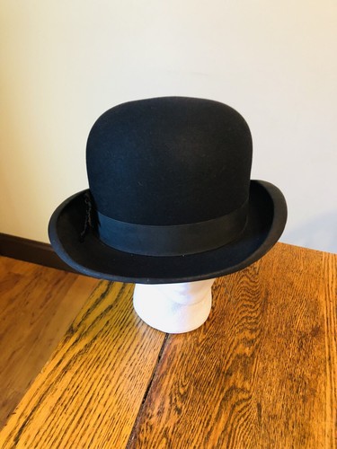 Antique Vintage Men's Stetson Kennedy size 7 1/8 Bowler Derby hat WOW!!