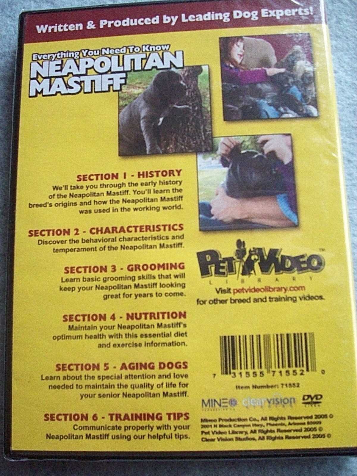 Neapolitan Mastiff : Everything You Should Know Pet Video Library NEW DVD