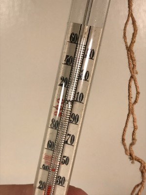 Floating Dairy glass Thermometer w/ TUBE made in germany Vintage