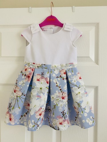 Ted Baker Baby Girls Occasional Dress 18 24 Months Blue Blossom Bow Shoulder eBay