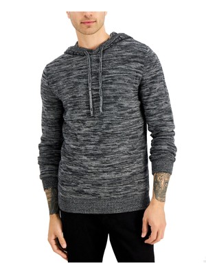 SUN STONE Мужской черный свитер Heather Classic Fit с завязками на шее, пуловер S