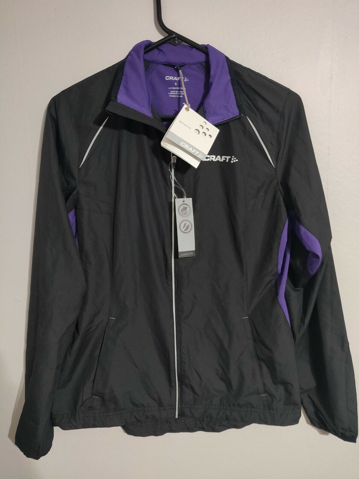 Craft Ladies L3 Protection Black Purple Active Run Jacket