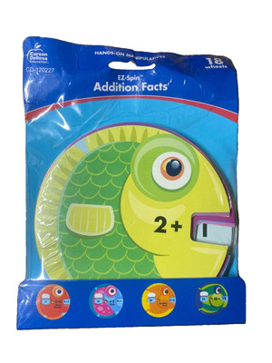 CARSON DELLOSA MANIPULATIVES 18 MATH WHEELS ADDITION FACTS NEW