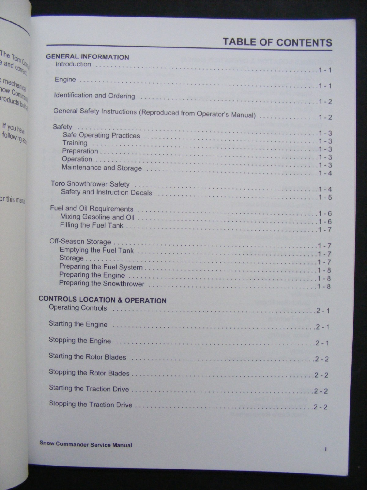 Toro Snow Commander Service Manual Illustrated