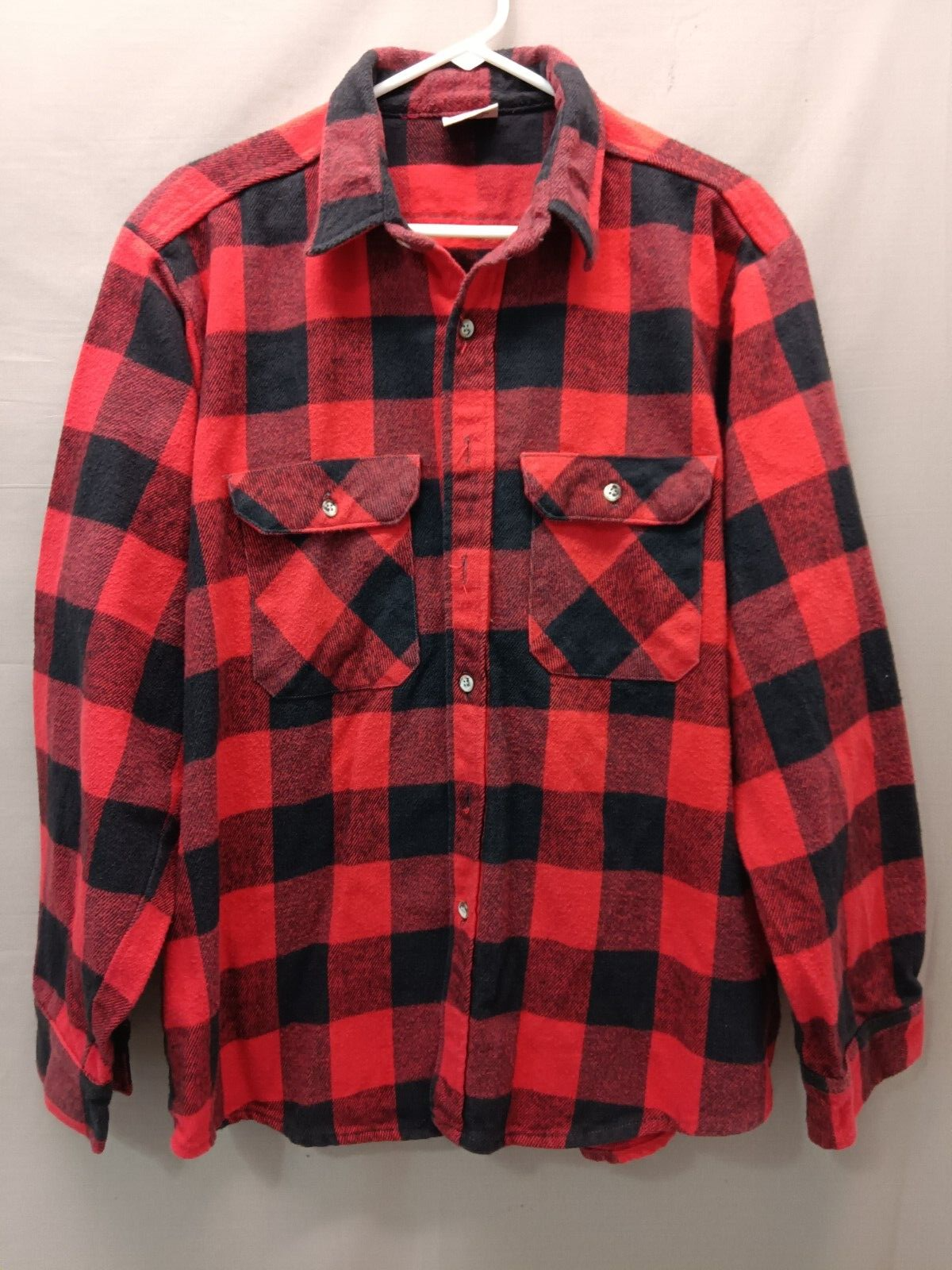 Men's Vintage Winston Red & Black Plaid Lumberjack Flannel Men's Vintage Winston Red & Black Plaid Lumberjack Flannel