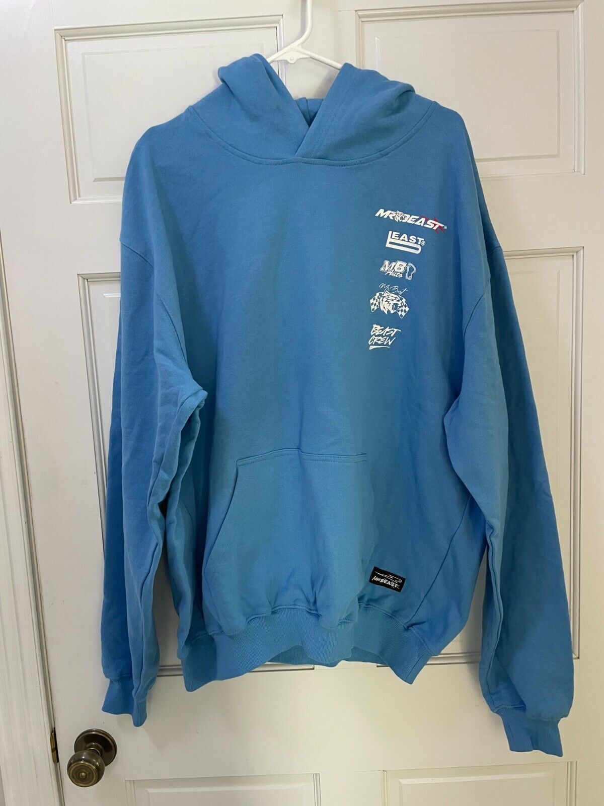 Size Large Mr. Beast Light Blue Racing Team Hoodie Youtube