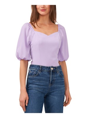 

RILEY-RAE Женский фиолетовый пуловер без подкладки с квадратной спиной и рукавами-пуфами