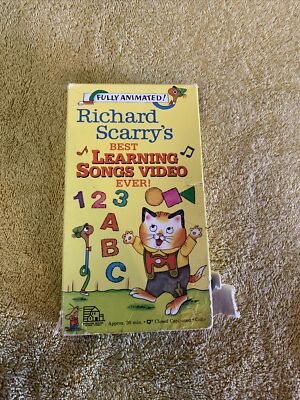 Richard Scarry Childrens Best Learning Songs Video Ever! VHS Tape 1993