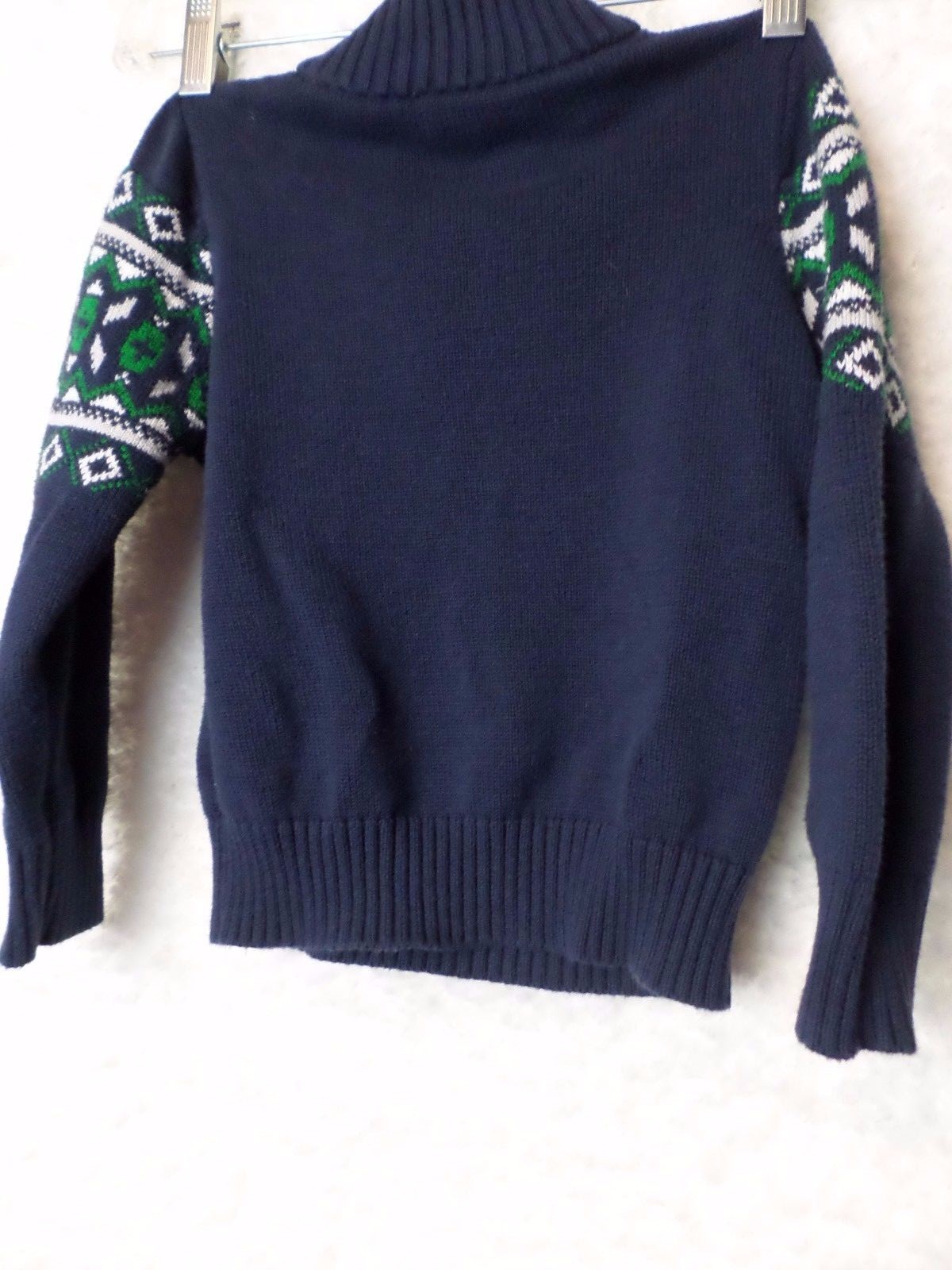 Boy's Arizona 1/4 Zip Navy Sweater 100 % Cotton Size 5 T Cool Design