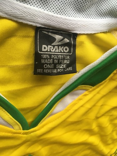 Large  Brasil Brazil FIFA CBF Soccer Jersey Shirt Yellow Mens