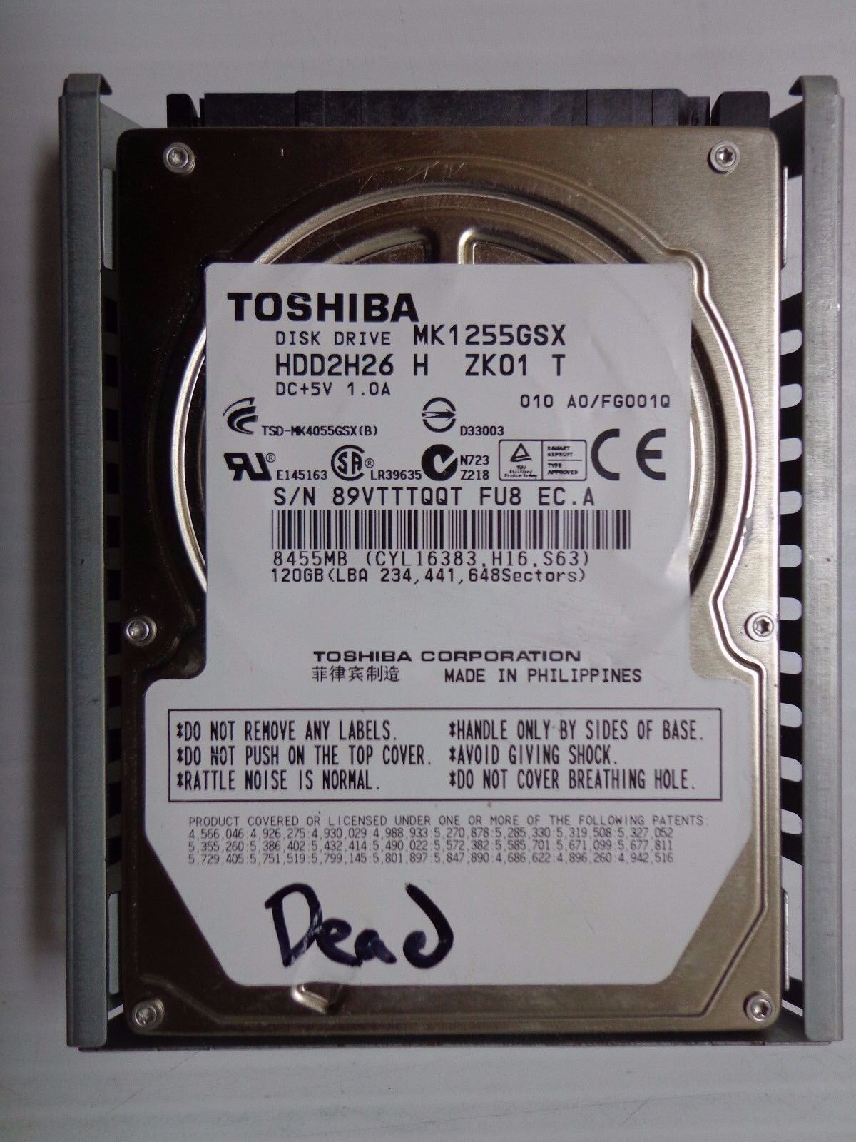 Toshiba MK1255GSX 2.5