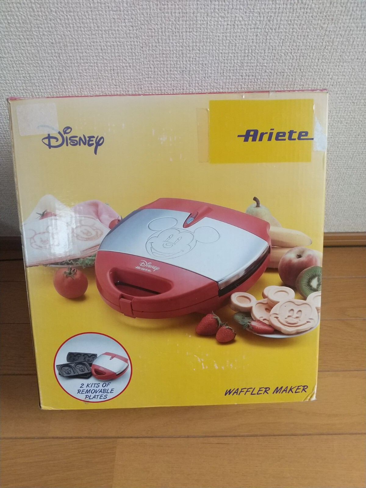 DeLonghi 1981J RED ミッキーマウスワッフルメーカー デロンギ デロンギ アリエテ ワッフルメーカー ミッキーマウス