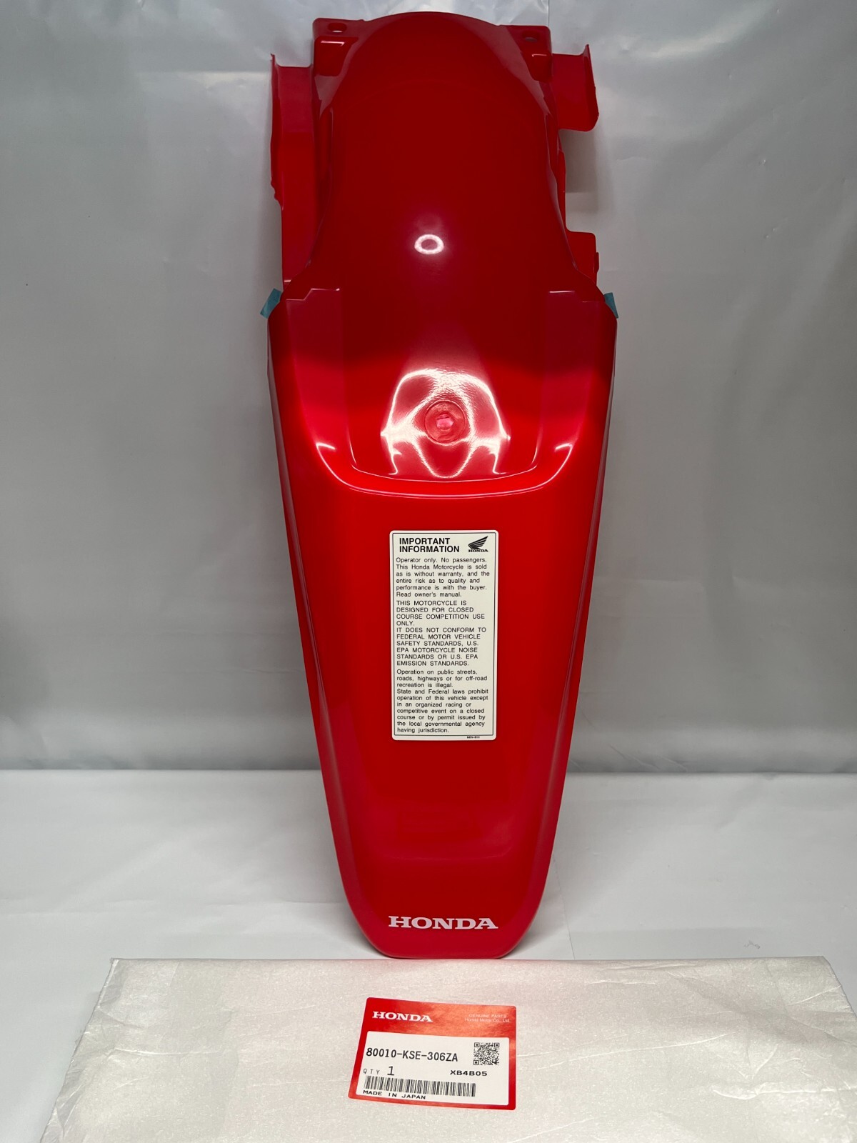 MrK HONDA REAR FENDER 2016 - 2024 CRF150 R/RB GENUINE NEW 80010