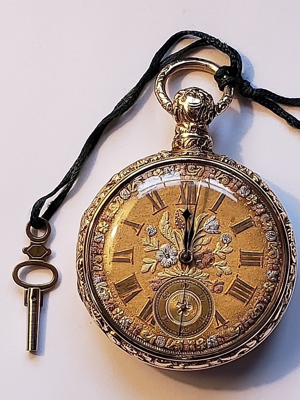 18K GOLD ROBERT ROSKELL POCKET WATCH-RARE AND COLLECTIBLE