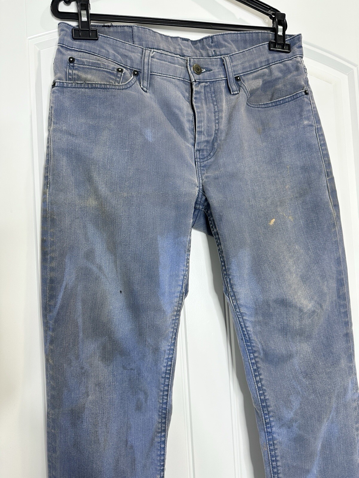 VTG W32/L30 Levi's Slim Skinny Stretch 511 Mens Denim Jeans Blue EUC Zipper Fly