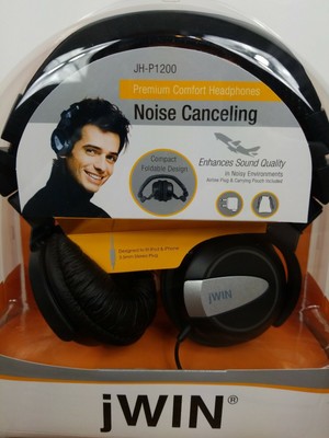New jWin Noise Canceling Headphones JH-P1200 Premium Comfort Headphones 