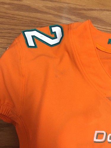 Kenyan Drake Miami Dolphins Game Used Worn Jersey Color Rush Orange Alabama