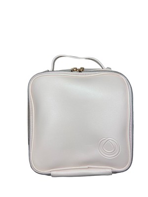 Monat Pink & Rosegold Faux Leather Cosemtic Travel Bag - New Without Tags