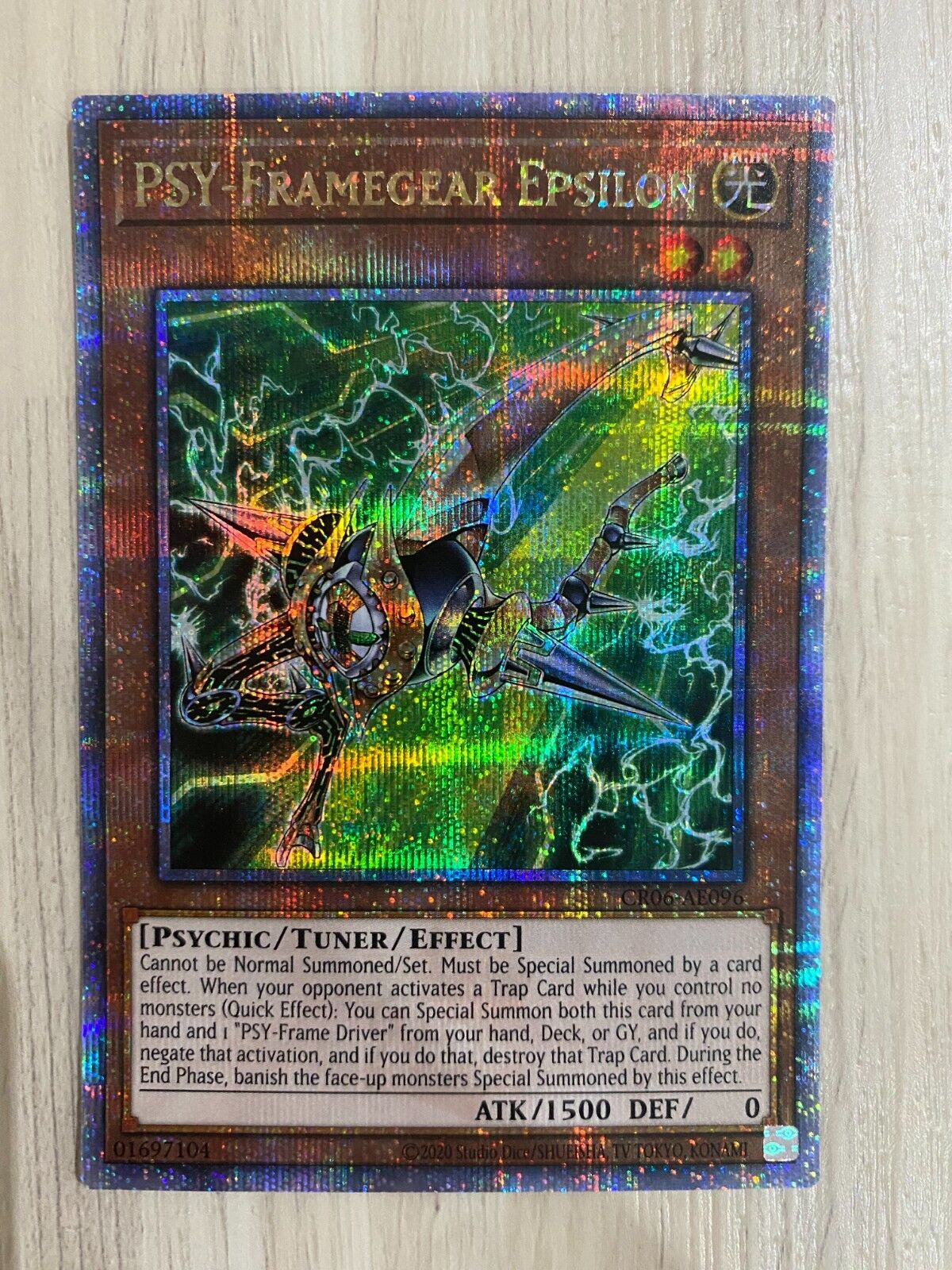 YuGiOh CR06-AE096 Quarter Century Secret Rare PSY-Framegear YuGiOh CR06-AE096 Quarter Century Secret Rare PSY-Framegear