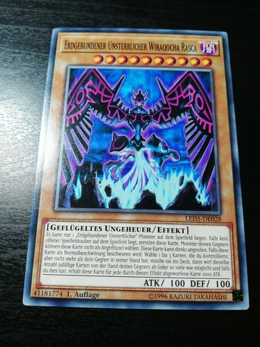 Yugioh 3 Erdgebundener Unsterblicher Wiraqocha Rasca LED5-DE028 1.Auflage Neu