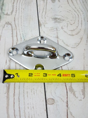 Perko chrome brass 5 inch tie down flush mount