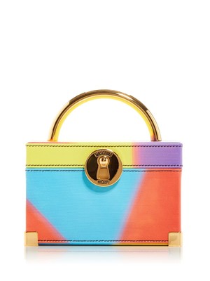 

Женский кошелек MOSCHINO с желтыми цветными блоками и ремешком на ручке сверху, Желтый, 2227A755680204888