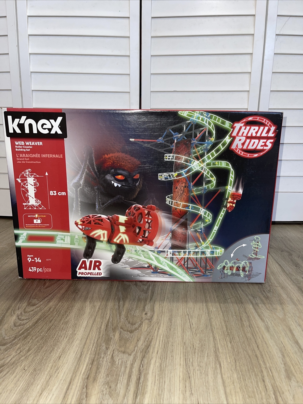 NIB K NEX Thrill Rides Web Weaver Roller Coaster Building Set