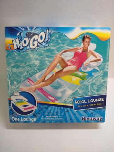 H2O Go Bestway Air Kool Lounge Chair Mat Pool Water Float Toy