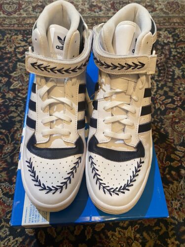 Pre-owned Adidas Originals Men's Size 10.5 Adidas X Aaron Judge Forum Mid Gy3814 White Navy Pharrell