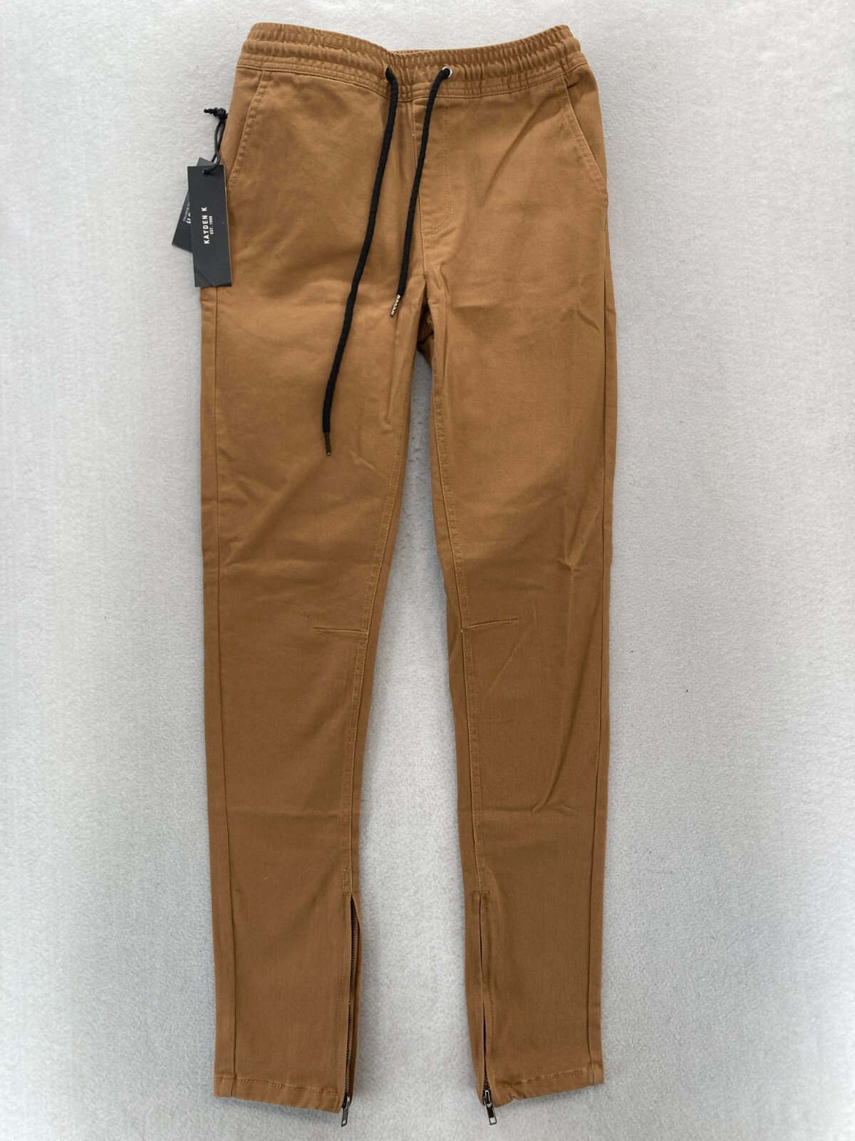 Kayden K Jogger Pants Mens Small Camel Brown Comfort Stretch Ankle
