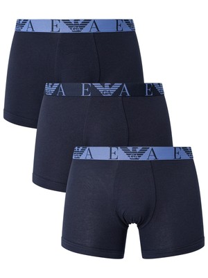 

Набор из 3 мужских трусов-боксеров Emporio Armani, синий, 111473-3F715-40035