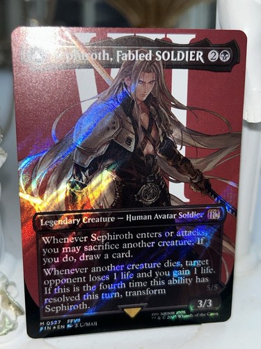 ジョシュア・ロズフィールド foil Final fantasy mtg Joshua, Phoenix's Dominant (Borderless) (Surge Foil) - FINAL
