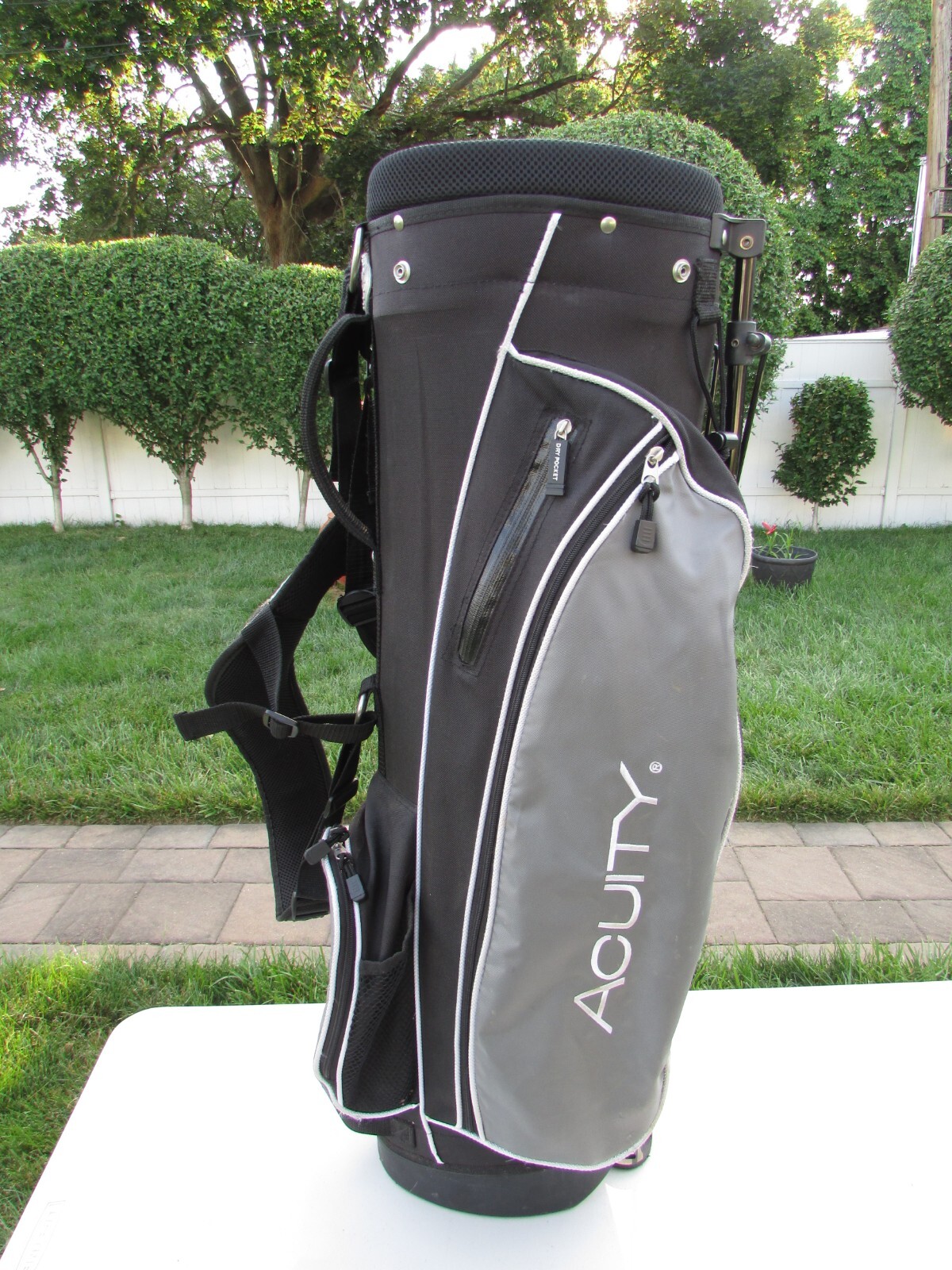 Acuity Golf Stand Up Bag 4 Way Top with Rain Cover & Shoulde