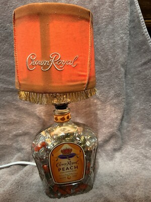 Hand Crafted Crown Royal Peach Lamp