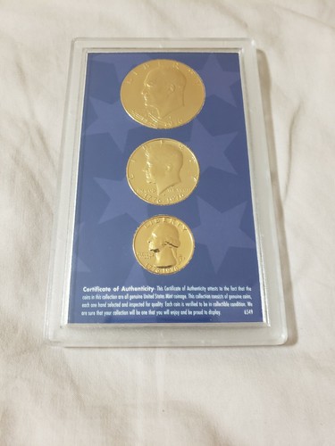 1976-D 24K GOLD LAYERED BICENTENNIAL COLLECTION COINS & 2003 24K GOLD FOIL...