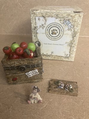 Boyds Treasure Box - Candice s Apple Crate with Doc McNibble - NEW OPEN BOX