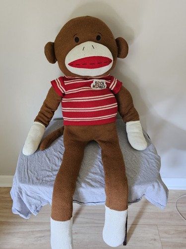Giant DanDee Jumbo Sock Monkey Collectible Plush Stuffed Animal ~ 37