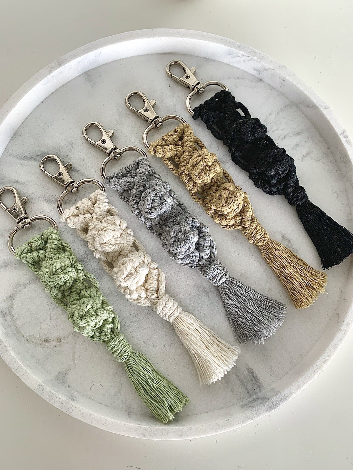 Handmade Macrame Keychain | Boho Key Ring | Accessories