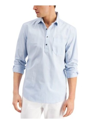 

INC Мужская голубая повседневная рубашка классического кроя, Light blue, 100102701