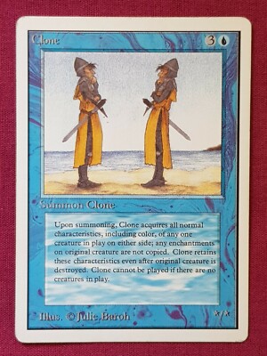 Magic The Gathering UNLIMITED CLONE blue card MTG