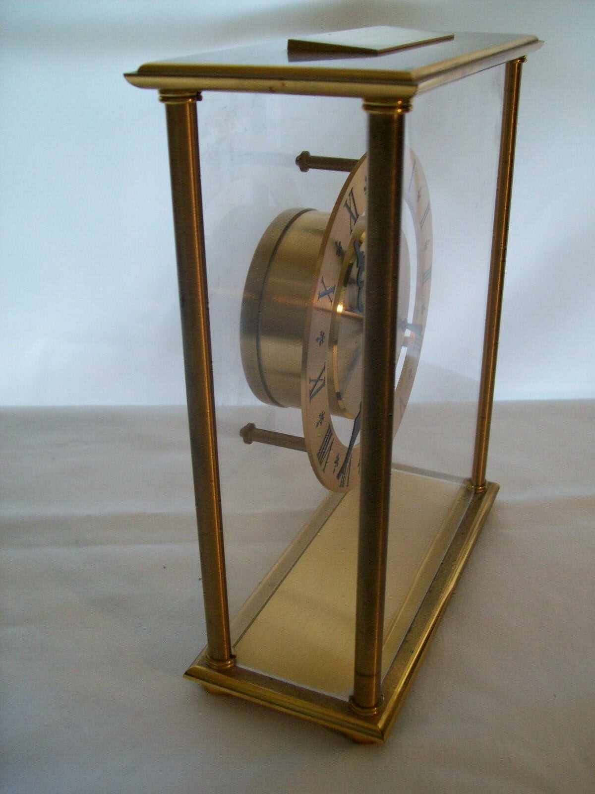 Vintage Hamilton Electronic Mantel Clock Heavy Solid Brass LIC Swiss ATO 1973