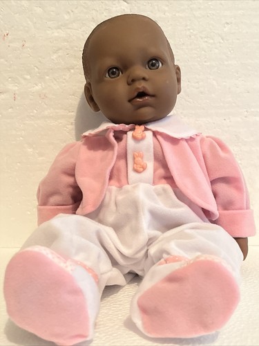 Berenguer African American Beautiful Realistic Baby Doll JC Toys Soft Cloth Body
