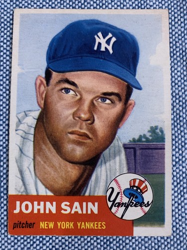 John Johnny SAIN🔥1953 Topps Set #119 EX-EX+ New York