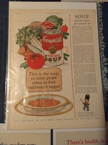 Lot 3 Original 1927 Campbell's Soup Ad free shipping