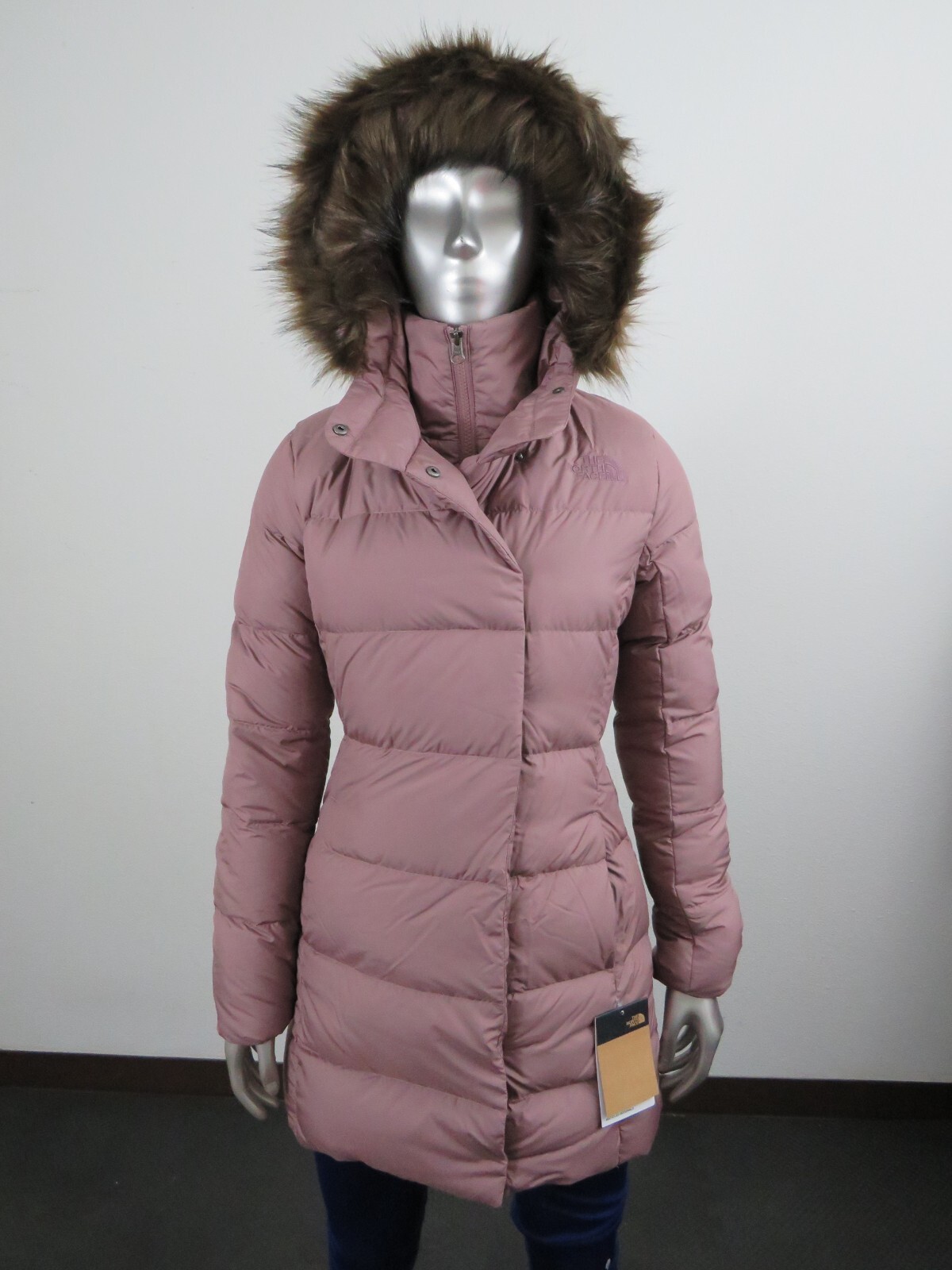 Pre-owned The North Face Womens  Dealio Insulated 550-down Winter Parka Jacket - Mauve In Twilight Mauve