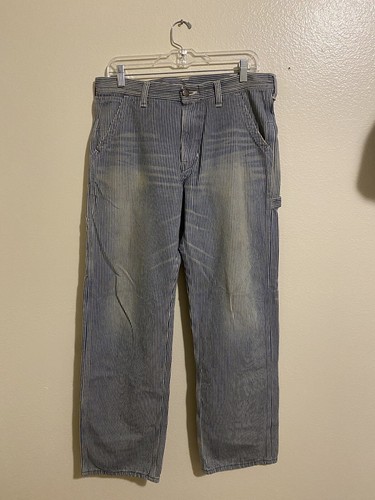 Vintage Lees Pinstripe Carpenter Pants Japanese Denim