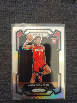 2023-24 Panini Prizm Amen Thompson Silver Prizm Rookie RC Rockets #150