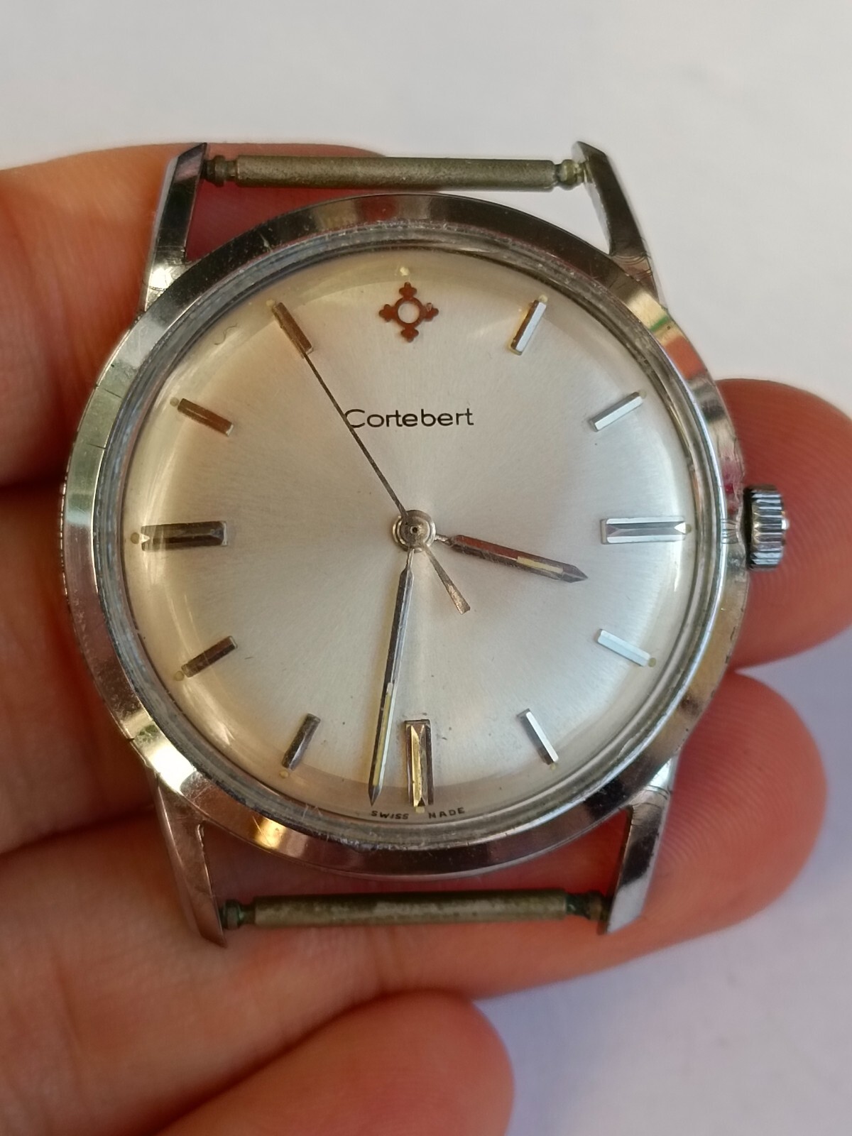 VINTAGE RARE SQUARE MEN'S GOLD PLATED SWISS WATCH