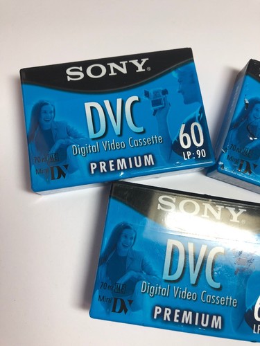 Lot Of 3 NEW Sony DVC Digital Video Cassette Tape 60 min LP 90 Premium DVM60PRL